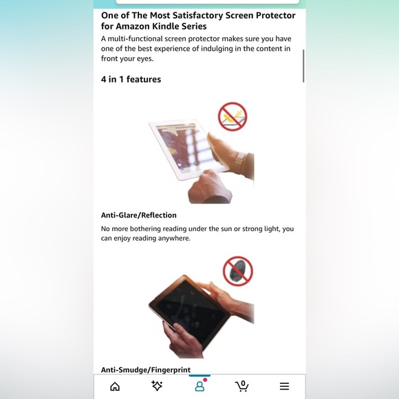 NuPro Anti-Glare Screen Protector for Amazon Fire HD 8 tablet and Fire HD 8 Plus - Picture 5 of 9